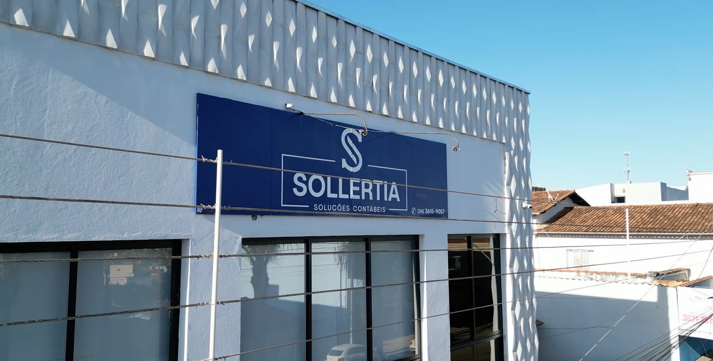 Fachada da sede da Sollertia Soluções Contábeis